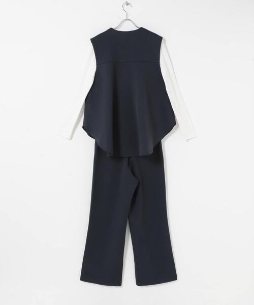 ITEMS URBANRESEARCH（アイテムズ アーバンリサーチ）の「『イージーケア』ボンディングベストセットアップ(楽着シリーズ)（セットアップ・レディース・ブルー系その他/ブラウン系その他・FREE）」の21枚目の写真