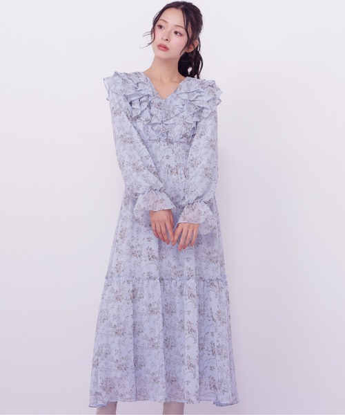 花柄ボリュームフリルワンピース（ワンピース）｜JILL by JILL STUART
