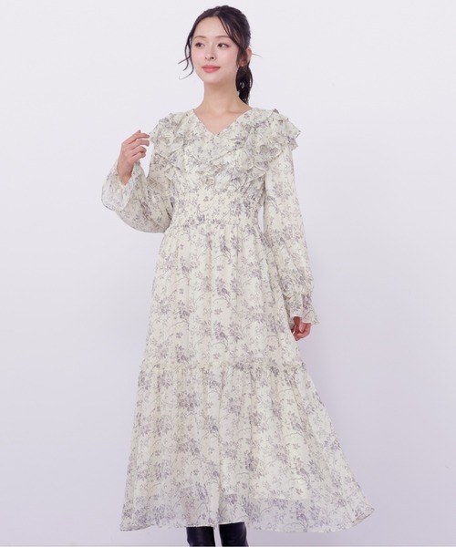 JILL by JILL STUART（ジルバイジルスチュアート）の「花柄ボリュームフリルワンピース（ワンピース・レディース・ホワイト系その他/ブルー系その他/イエロー系その他・FREE）」の12枚目の写真