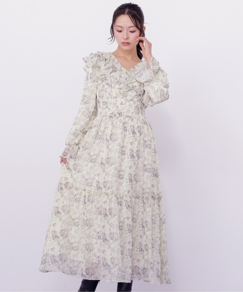 JILL by JILL STUART（ジルバイジルスチュアート）の「花柄ボリュームフリルワンピース（ワンピース・レディース・ホワイト系その他/ブルー系その他/イエロー系その他・FREE）」の13枚目の写真