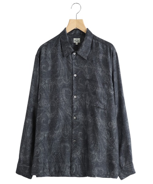 GOLD（ゴールド）の「GOLD / ゴールド：PAISLEY PATTERN SILK TWILL OPEN SHIRT：25B-GL29543[MUS]（シャツ/ブラウス・メンズ・ブラック・M）」の2枚目の写真