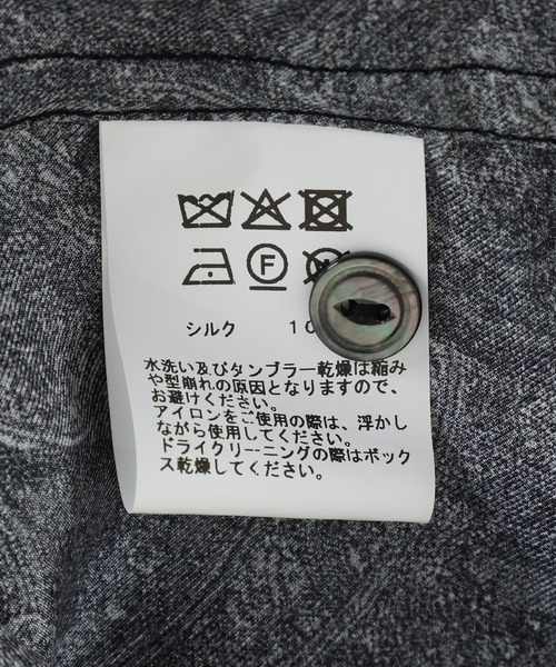 GOLD（ゴールド）の「GOLD / ゴールド：PAISLEY PATTERN SILK TWILL OPEN SHIRT：25B-GL29543[MUS]（シャツ/ブラウス・メンズ・ブラック・M）」の6枚目の写真