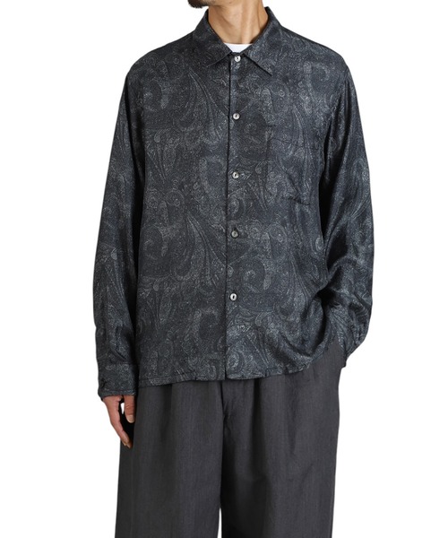 GOLD（ゴールド）の「GOLD / ゴールド：PAISLEY PATTERN SILK TWILL OPEN SHIRT：25B-GL29543[MUS]（シャツ/ブラウス・メンズ・ブラック・M）」の7枚目の写真