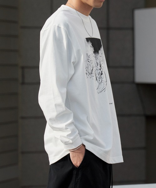 and wander（アンドワンダー）の「and wander/アンドワンダー krell Monochrome LS by MASAYOSHI SUZUKI プレーティング天竺 ロンT 2026年春夏（Tシャツ/カットソー・メンズ・ブラック/ホワイト・M/L/XL）」の22枚目の写真