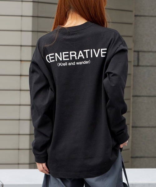 and wander（アンドワンダー）の「and wander/アンドワンダー krell Monochrome LS by MASAYOSHI SUZUKI プレーティング天竺 ロンT 2026年春夏（Tシャツ/カットソー・メンズ・ブラック/ホワイト・M/L/XL）」の7枚目の写真