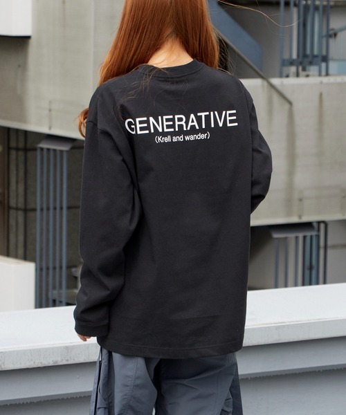 and wander（アンドワンダー）の「and wander/アンドワンダー krell Monochrome LS by MASAYOSHI SUZUKI プレーティング天竺 ロンT 2026年春夏（Tシャツ/カットソー・メンズ・ブラック/ホワイト・M/L/XL）」の8枚目の写真