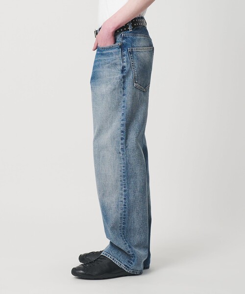 MONKEY TIME（モンキータイム）の「ハンド シェービング デニム ルーズ レギュラー（デニムパンツ・メンズ・ダークグレー/ネイビー・M/S/L）」の4枚目の写真