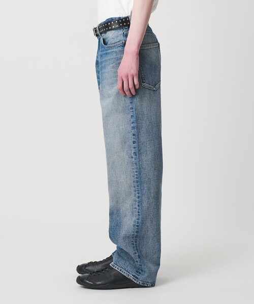 MONKEY TIME（モンキータイム）の「ハンド シェービング デニム ルーズ レギュラー（デニムパンツ・メンズ・ダークグレー/ネイビー・M/S/L）」の5枚目の写真