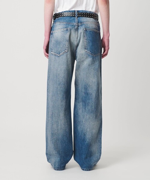 MONKEY TIME（モンキータイム）の「ハンド シェービング デニム ルーズ レギュラー（デニムパンツ・メンズ・ダークグレー/ネイビー・M/S/L）」の6枚目の写真