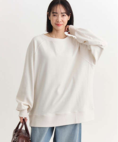 Right-on(ライトオン)の「HONEYSUCKLE ROSE(ハニーサックルローズ)【レディース】【コスパ最強】袖ボリュームオーバーサイズスウェット(スウェット・レディース・ブラック/オフホワイト/ブラウン・M/L/S)」の1枚目の写真