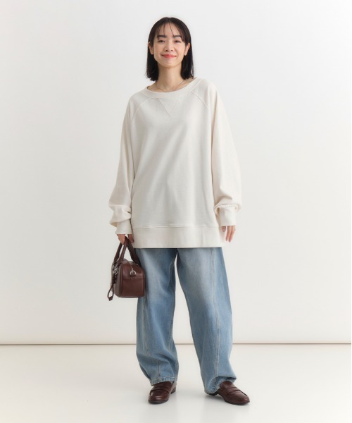 Right-on(ライトオン)の「HONEYSUCKLE ROSE(ハニーサックルローズ)【レディース】【コスパ最強】袖ボリュームオーバーサイズスウェット(スウェット・レディース・ブラック/オフホワイト/ブラウン・M/L/S)」の10枚目の写真