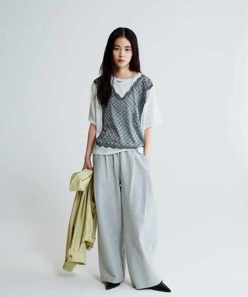 JEANASIS（ジーナシス）の「トロンプルイユレースビスチェTEE/663958（Tシャツ/カットソー・レディース・ホワイト/ホワイト系その他・FREE）」の3枚目の写真