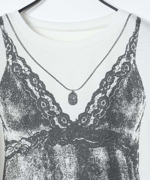 JEANASIS（ジーナシス）の「トロンプルイユレースビスチェTEE/663958（Tシャツ/カットソー・レディース・ホワイト/ホワイト系その他・FREE）」の11枚目の写真
