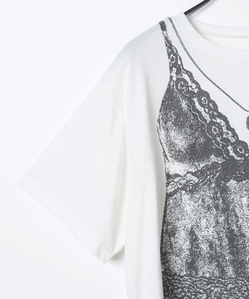 JEANASIS（ジーナシス）の「トロンプルイユレースビスチェTEE/663958（Tシャツ/カットソー・レディース・ホワイト/ホワイト系その他・FREE）」の12枚目の写真