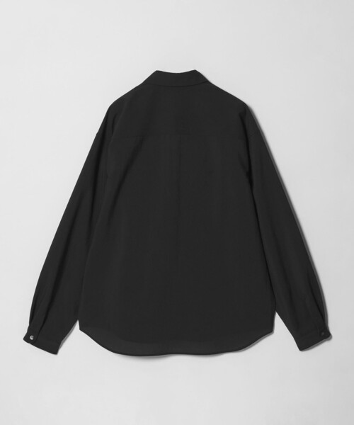 MONKEY TIME(モンキータイム)の「RENU TROシリーズ ディープ Vネック プルオーバー シャツ -セットアップ対応-(シャツ/ブラウス・メンズ・ブラック/ダークグレー・S/M/L/XL)」の3枚目の写真