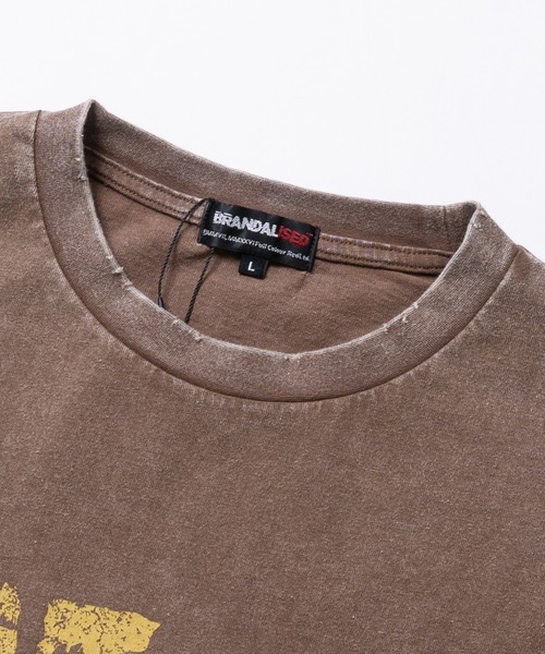BRANDALISED（ブランダライズド）の「【ab】〔BRANDALISED〕アソートアートデザイン スノーウォッシュ かすれプリント ヘビーウェイト半袖Tシャツ（Tシャツ/カットソー・メンズ・ブラック系1/ライトグレー系2/ブラウン系1/ブラウン系2/ブラック系2/ライトグレー系1・MEDIUM/LARGE/X-LARGE）」の13枚目の写真