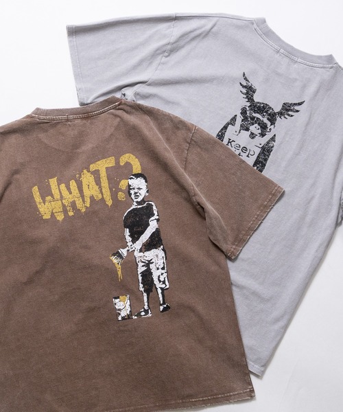 BRANDALISED（ブランダライズド）の「【ab】〔BRANDALISED〕アソートアートデザイン スノーウォッシュ かすれプリント ヘビーウェイト半袖Tシャツ（Tシャツ/カットソー・メンズ・ブラック系1/ライトグレー系2/ブラウン系1/ブラウン系2/ブラック系2/ライトグレー系1・MEDIUM/LARGE/X-LARGE）」の19枚目の写真