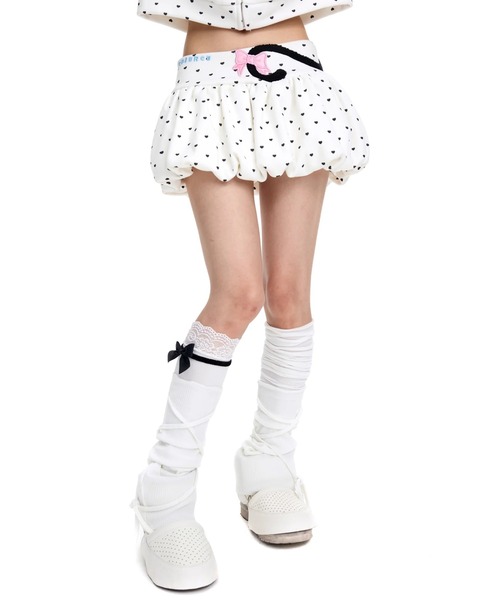 L.H.P（エルエイチピー）の「CFIERCE/フィアス/TAIL POLKA DOT SKIRT（スカート・レディース・ホワイト/グレー・M/S）」の2枚目の写真