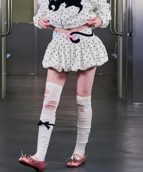 L.H.P（エルエイチピー）の「CFIERCE/フィアス/TAIL POLKA DOT SKIRT（スカート・レディース・ホワイト/グレー・M/S）」の3枚目の写真