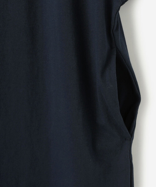 GYMPHLEX(ジムフレックス)の「Gymphlex | コットンジャージー クルーネックワンピース WOMEN(ワンピース・レディース・ライトグリーン/ダークネイビー・14)」の8枚目の写真