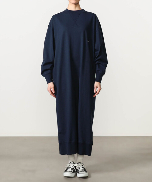 GYMPHLEX(ジムフレックス)の「Gymphlex | コットンジャージー クルーネックワンピース WOMEN(ワンピース・レディース・ライトグリーン/ダークネイビー・14)」の10枚目の写真