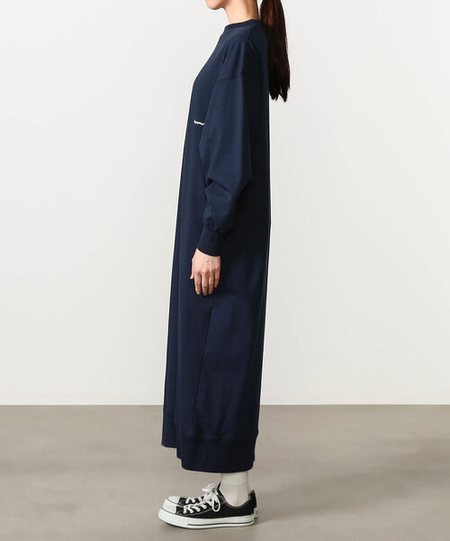 GYMPHLEX(ジムフレックス)の「Gymphlex | コットンジャージー クルーネックワンピース WOMEN(ワンピース・レディース・ライトグリーン/ダークネイビー・14)」の11枚目の写真