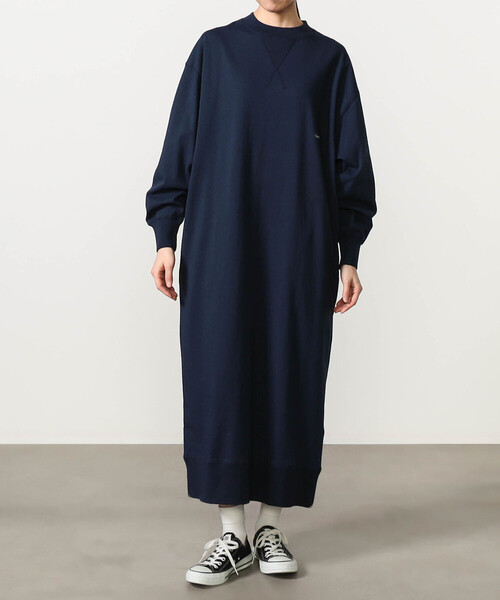 GYMPHLEX(ジムフレックス)の「Gymphlex | コットンジャージー クルーネックワンピース WOMEN(ワンピース・レディース・ライトグリーン/ダークネイビー・14)」の14枚目の写真