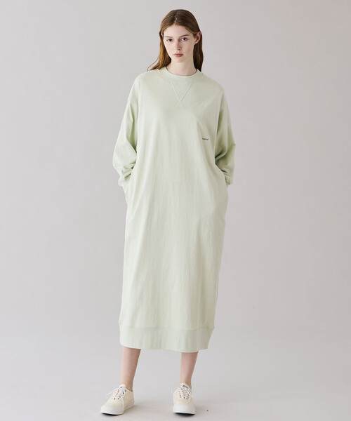GYMPHLEX(ジムフレックス)の「Gymphlex | コットンジャージー クルーネックワンピース WOMEN(ワンピース・レディース・ライトグリーン/ダークネイビー・14)」の17枚目の写真