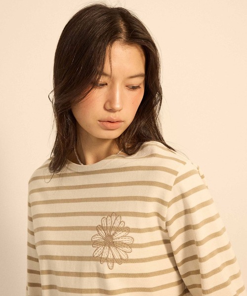 Mardi Mercredi（マルディメクルディ）の「TSHIRT LONG SLEEVE STRIPE