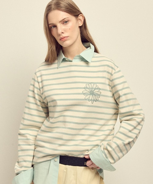Mardi Mercredi（マルディメクルディ）の「TSHIRT LONG SLEEVE STRIPE