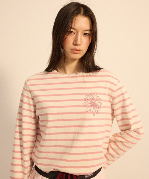セール】TSHIRT LONG SLEEVE STRIPE / Tシャツ ロングスリーブ