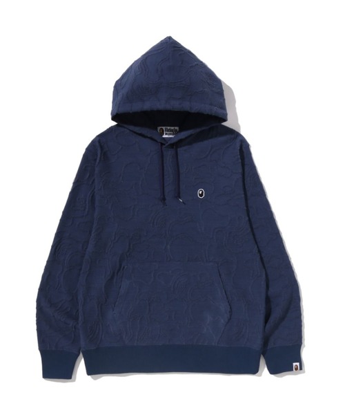 A BATHING APE（アベイシングエイプ）の「NEON CAMO JACQUARD PULLOVER HOODIE（パーカー・メンズ・ネイビー/ベージュ・X-LARGE/MEDIUM/SMALL/LARGE）」の2枚目の写真