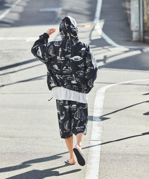 NAUTICA（ノーティカ）の「NAUTICA/ノーティカ OCEAN総柄 ツイル ツータック イージーショーツ（その他パンツ・メンズ・ネイビー/その他/オフホワイト・MEDIUM/X-LARGE/LARGE）」の7枚目の写真