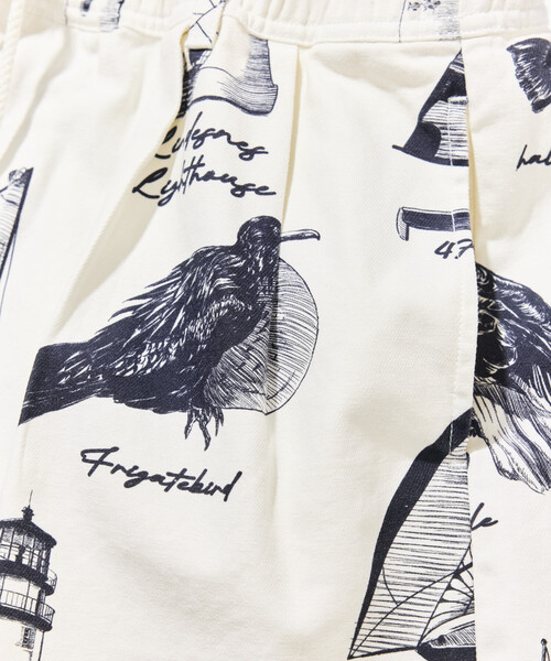 NAUTICA（ノーティカ）の「NAUTICA/ノーティカ OCEAN総柄 ツイル ツータック イージーショーツ（その他パンツ・メンズ・ネイビー/その他/オフホワイト・MEDIUM/X-LARGE/LARGE）」の13枚目の写真