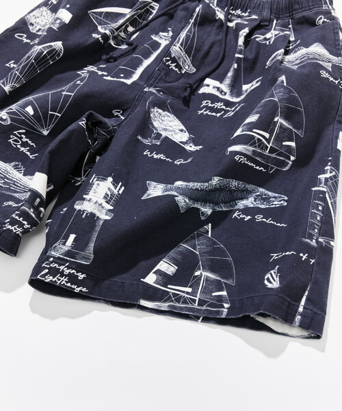 NAUTICA（ノーティカ）の「NAUTICA/ノーティカ OCEAN総柄 ツイル ツータック イージーショーツ（その他パンツ・メンズ・ネイビー/その他/オフホワイト・MEDIUM/X-LARGE/LARGE）」の21枚目の写真