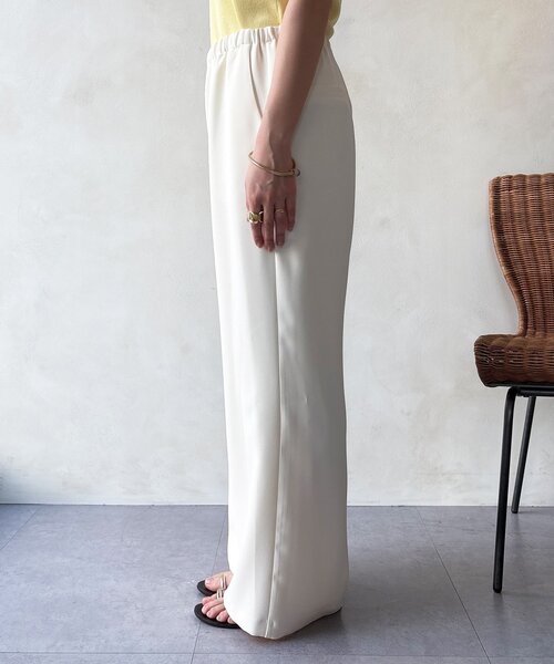 DouDou（ドゥドゥ）の「【WEB限定/セットアップ対応】セミワイドフレアパンツ（その他パンツ・レディース・オフホワイト/ブラック・FREE）」の13枚目の写真