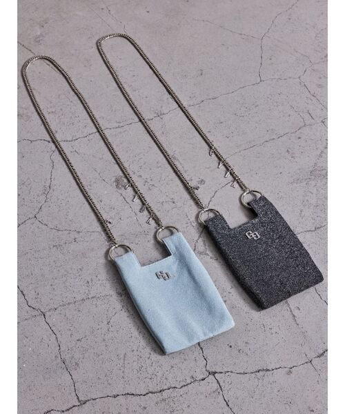 GYDA（ジェイダ）の「GG GLITTERスマホショルダーBAG（スマホグッズ・レディース・ミント/ブラック・FREE）」の5枚目の写真
