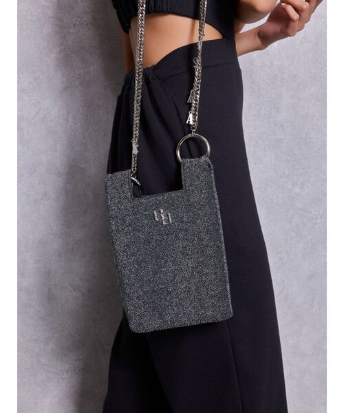 GYDA（ジェイダ）の「GG GLITTERスマホショルダーBAG（スマホグッズ・レディース・ミント/ブラック・FREE）」の6枚目の写真