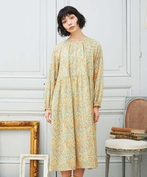 La mancha ドット総刺繍ワンピース