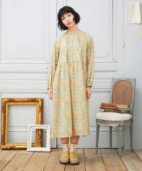 Jocomomola(ホコモモラ)の「La mancha ドット総刺繍ワンピース(ワンピース・レディース・アイボリー・40)」の3枚目の写真