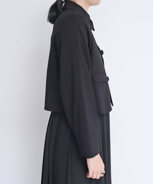 I am I in fact...（アイアムアイインファクト）の「丸襟ショート ジャケット（その他アウター・レディース・グレー/ブラック・FREE）」の22枚目の写真