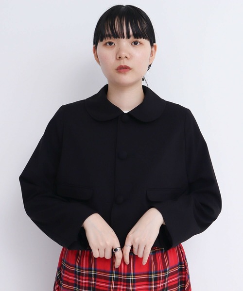 I am I in fact...（アイアムアイインファクト）の「丸襟ショート ジャケット（その他アウター・レディース・グレー/ブラック・FREE）」の15枚目の写真