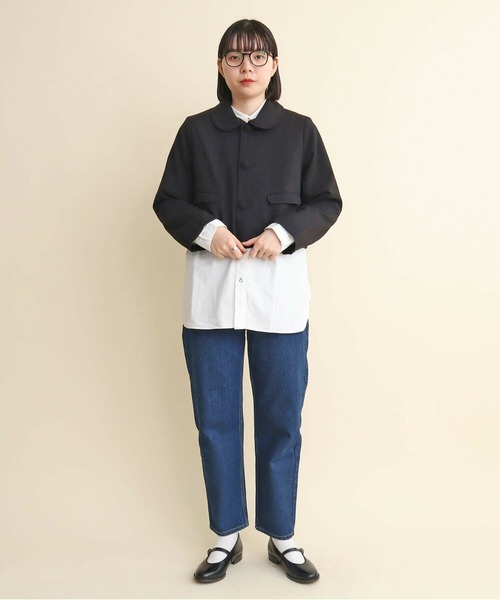 I am I in fact...（アイアムアイインファクト）の「丸襟ショート ジャケット（その他アウター・レディース・グレー/ブラック・FREE）」の7枚目の写真