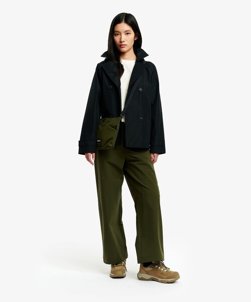 AIGLE（エーグル）の「防風 透湿 防水 GORE-TEX ゴアテックス ショートトレンチコート / フード取り外し可（トレンチコート・レディース・ブラウン/ベージュ/パープル/ブラック・34/36/40/38/42）」の14枚目の写真