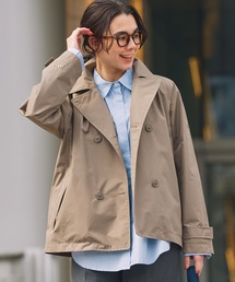 AIGLE（エーグル）の「防風 透湿 防水 GORE-TEX ゴアテックス ショートトレンチコート / フード取り外し可（トレンチコート）」