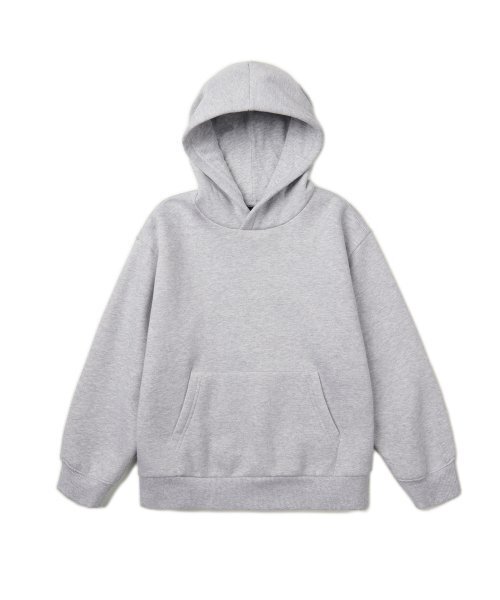 MUSINSA STANDARD KIDS（ムシンサスタンダードキッズ）の「起毛オーバーサイズフードパーカー[ミディアムグレー]（パーカー・レディース・その他・100/110/120/130/140/150）」の3枚目の写真