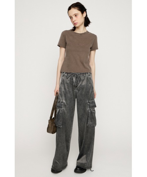 SLY（スライ）の「WASHED SATIN CARGO PT ウォッシュドサテンカーゴパンツ 春服（カーゴパンツ・レディース・ライトブルー/カーキ/ライトブラック・1/2）」の5枚目の写真