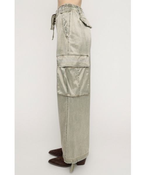 SLY（スライ）の「WASHED SATIN CARGO PT ウォッシュドサテンカーゴパンツ 春服（カーゴパンツ・レディース・ライトブルー/カーキ/ライトブラック・1/2）」の10枚目の写真