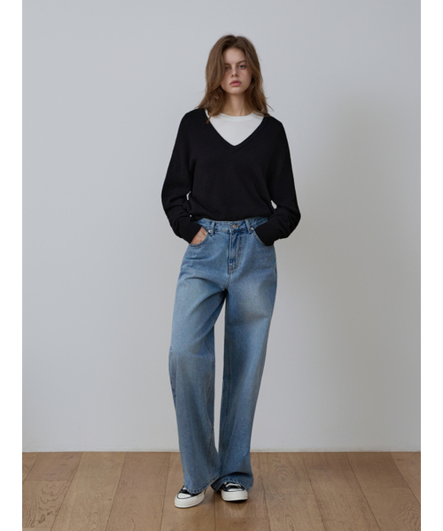 CCOMA（コンマ）の「CMJ32 アイススラブストレートデニムパンツ（デニムパンツ・レディース・その他・SMALL/MEDIUM/LARGE）」の2枚目の写真