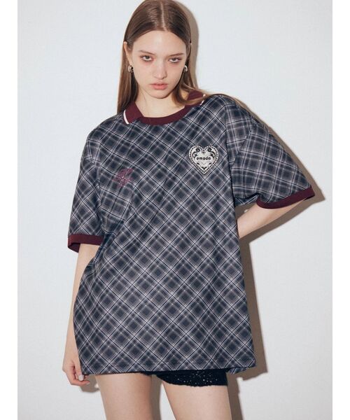 UMBRO（アンブロ）の「【UMBRO×EMODA】オーバーボクシーTシャツ（Tシャツ/カットソー・レディース・アイボリー/ブラック・FREE）」の2枚目の写真
